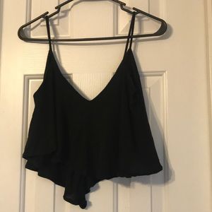 V neck crop tank
